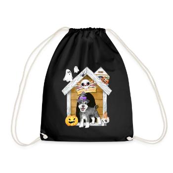 Halloween Miniature Schnauzer Chien Sorcière - Sac de sport léger - noir - Devant