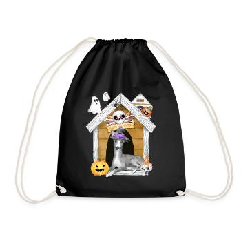 Halloween Greyhound Chien Sorcière - Sac de sport léger - noir - Devant