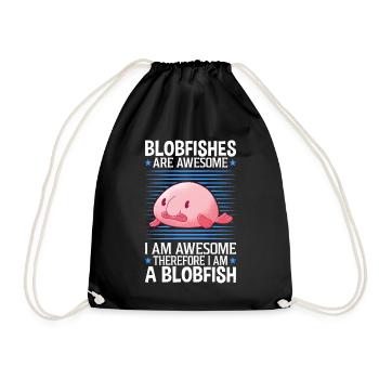 Blobfish are fantastically ugly fish memes - Drawstring Bag - black - Front