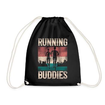 Running Runner Half Marathon - Drawstring Bag - black - Front