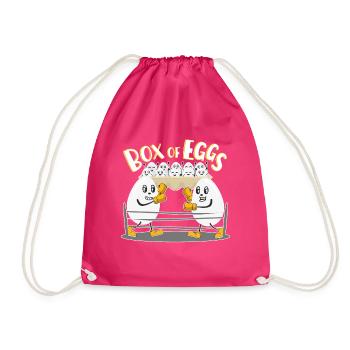 Kühlbox Eier - Lustige Eier Geschenkidee Bauer - Turnbeutel - Fuchsia - Vorne