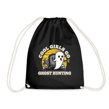 Cool girls go ghost hunting - Turnbeutel - Schwarz - Vorne