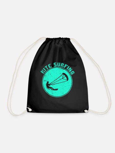 Kite surfen - Turnbeutel - Schwarz