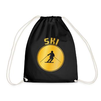 Ski - Turnbeutel - Schwarz - Vorne