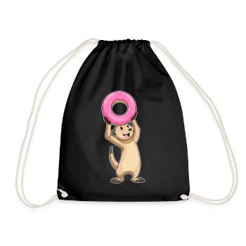 Donut suricate - Sac de sport léger - noir - Devant