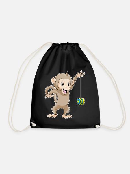Affe Yo-Yo - Turnbeutel - Schwarz