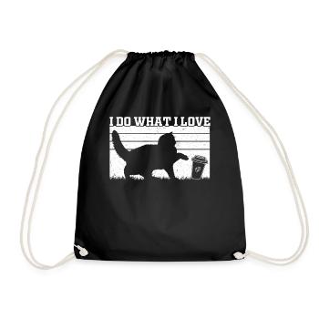Propriétaire de chat Amoureux des chats Drôle de chat - Sac de sport léger - noir - Devant