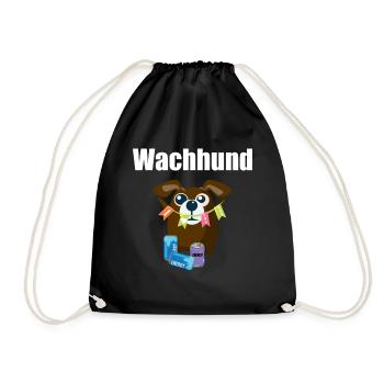 Wachhund - Ich liebe Energy Drinks Party Hund - Turnbeutel - Schwarz - Vorne