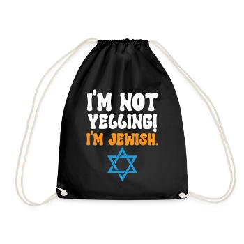 Je ne crie pas, je suis juif - Sac de sport léger - noir - Devant