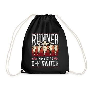 Running Runner Half Marathon - Turnbeutel - Schwarz - Vorne