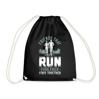Running Runner Half Marathon - Drawstring Bag - black - Front