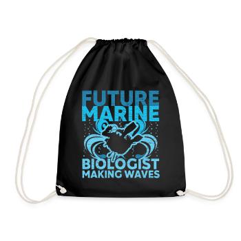 Meeresbiologie Marine Biologist Meeresbiologie - Turnbeutel - Schwarz - Vorne