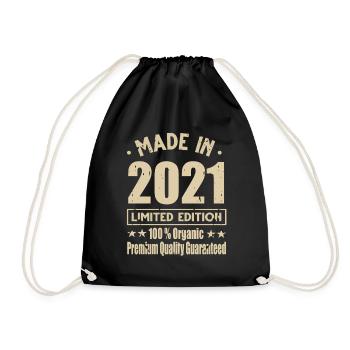 Fabriqué en 2021 Vintage Retro Limited Edition - Sac de sport léger - noir - Devant