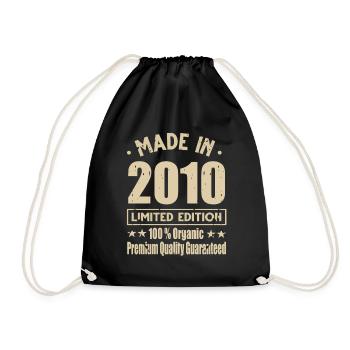 Made in 2010 Vintage Retro Limited Edition - Drawstring Bag - black - Front