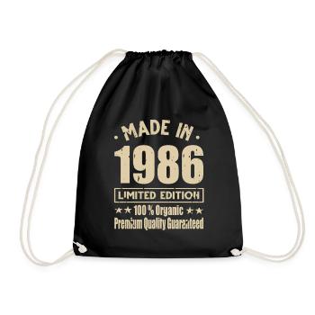 Fabriqué en 1986 Vintage Retro Limited Edition - Sac de sport léger - noir - Devant