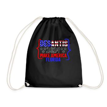 Make America Florida Shirt, DeSantis 2024 USA - Drawstring Bag - black - Front