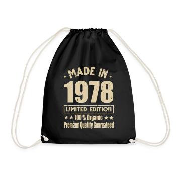 Fabriqué en 1978 Vintage Retro Limited Edition - Sac de sport léger - noir - Devant