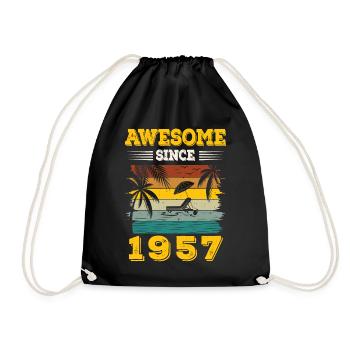 Génial depuis 1957 Vintage Cadeau d’anniversaire - Sac de sport léger - noir - Devant