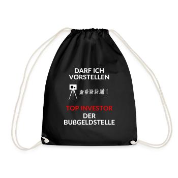 Offizieller Sponsor der Bußgeldstelle - Mechaniker - Turnbeutel - Schwarz - Vorne