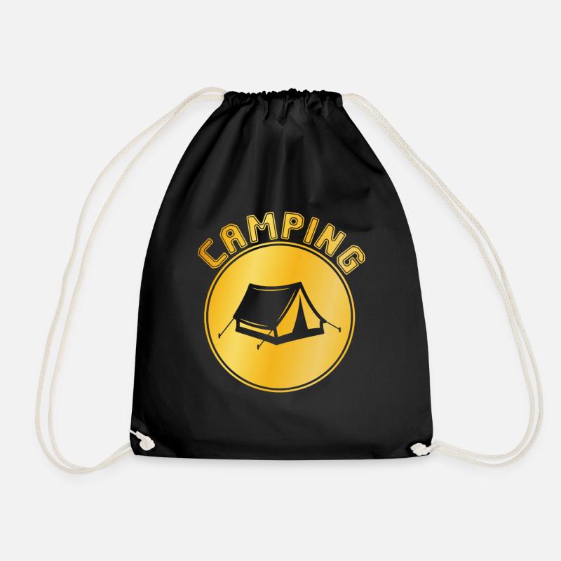 Camping - Turnbeutel - Schwarz