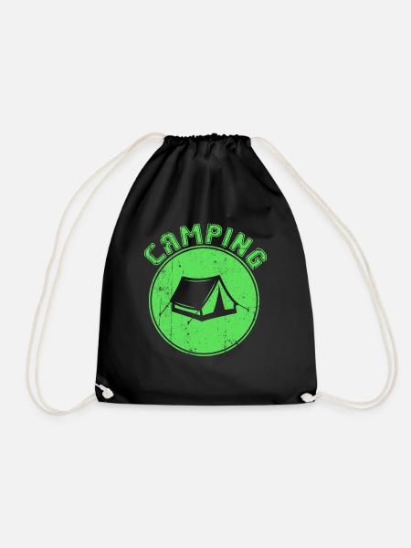 Camping - Turnbeutel - Schwarz