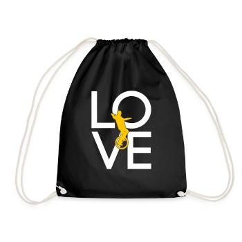 Unicycle - Drawstring Bag - black - Front