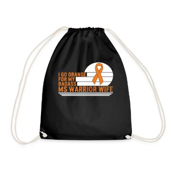 Chemise sclérose en plaques, MS Warrior Wife Orange - Sac de sport léger - noir - Devant