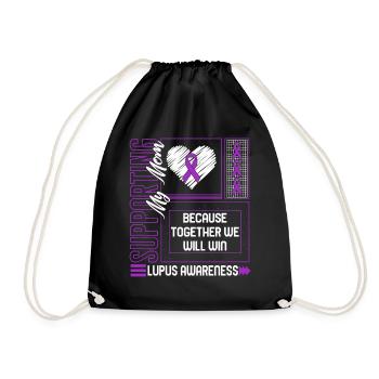 Chemise de sensibilisation au lupus, soutenir ma mère purple - Sac de sport léger - noir - Devant