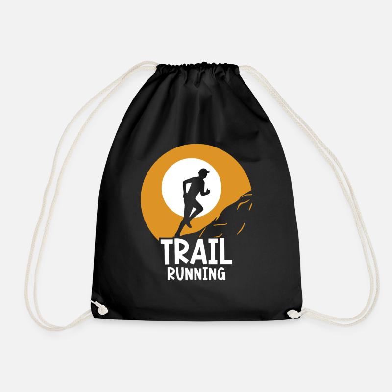Trail Running Rennen Runner Traillauf - Turnbeutel - Schwarz