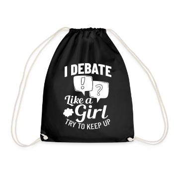 Debate Political Discussion Debate Argument - Drawstring Bag - black - Front