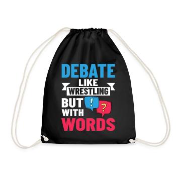 Debate Political Discussion Debate Argument - Drawstring Bag - black - Front