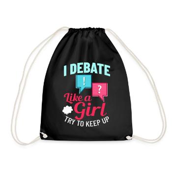 Debate Political Discussion Debate Argument - Drawstring Bag - black - Front