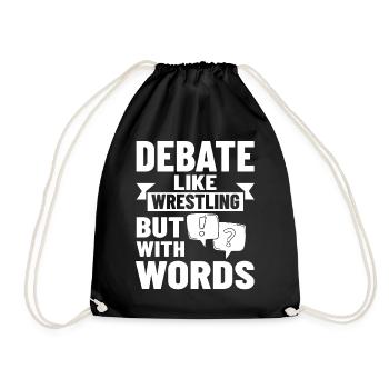 Debate Political Discussion Debate Argument - Drawstring Bag - black - Front