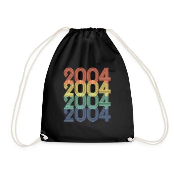 2004 Jahrgang 20. Geburtstag Männer Frauen 20 Jahre - Turnbeutel - Schwarz - Vorne