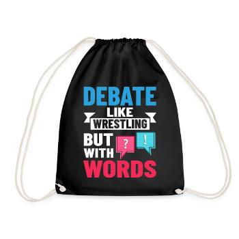 Debate Political Discussion Debate Argument - Drawstring Bag - black - Front