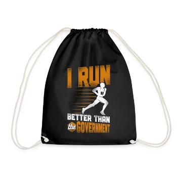 Running Runner Half Marathon - Drawstring Bag - black - Front