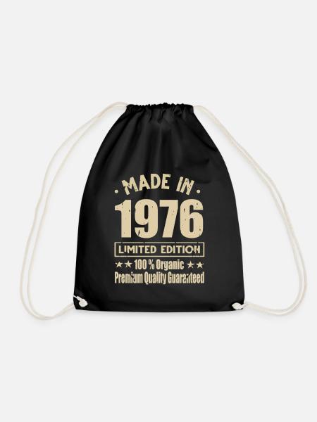 Made in 1976 Vintage Retro Limited Edition - Turnbeutel - Schwarz