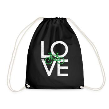 Bicycle - Drawstring Bag - black - Front