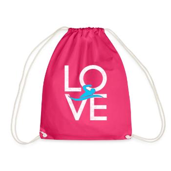 Schwimmen - Turnbeutel - Fuchsia - Vorne