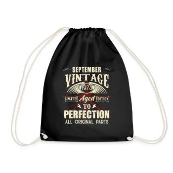 Retro Legenden Geburtstag Geschenk September 1973 - Turnbeutel - Schwarz - Vorne