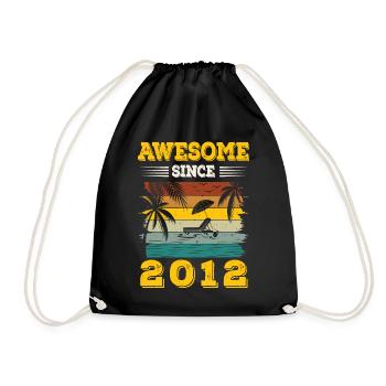 Génial depuis 2012 Vintage Cadeau d’anniversaire - Sac de sport léger - noir - Devant