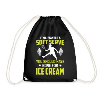 Dicton du joueur de tennis - Soft Serve Have Gone For Ic - Sac de sport léger - noir - Devant