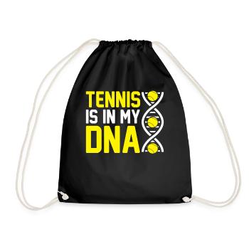 Dicton joueur de tennis - Le tennis est dans mon ADN - Sac de sport léger - noir - Devant