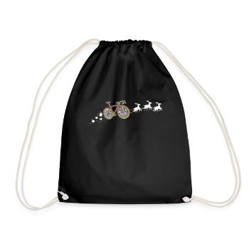 Speedbike Santa Christmas Sleigh - Drôle - Sac de sport léger - noir - Devant