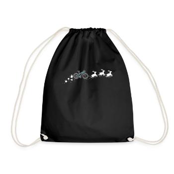 Speedbike Santa Christmas Sleigh - Drôle - Sac de sport léger - noir - Devant