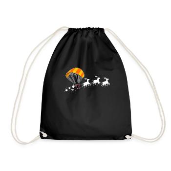 Traîneau de Noël Parachute Père Noël - - Sac de sport léger - noir - Devant