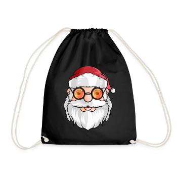 Le Père Noël porte des lunettes de soleil pour Noël - Sac de sport léger - noir - Devant