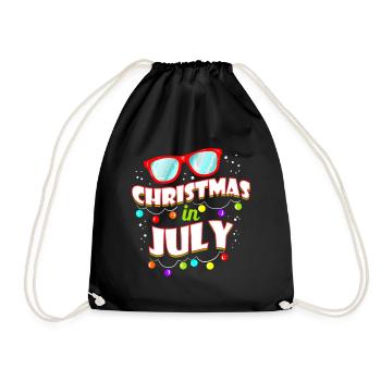 Noël en juillet Logo Lunettes de soleil Noël En - Sac de sport léger - noir - Devant