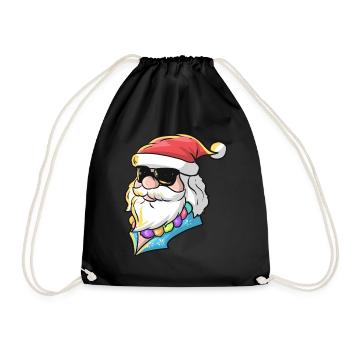 Père Noël en chemise hawaïenne et lunettes de soleil pour - Sac de sport léger - noir - Devant