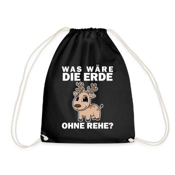 Tierschutz Tierschützer Umweltschutz Reh - Turnbeutel - Schwarz - Vorne